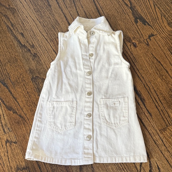 7 For All Mankind White Casual Kids Dress - Picture 1 of 3